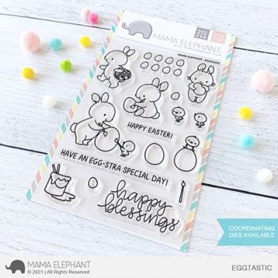 Mama Elephant Clear Stamps - Eggtastic